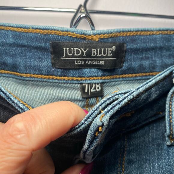 Judy Blue Slim Fit Medium Wash Straight Jeans Skinny Straight Women size 7 / 28 - Picture 2 of 11